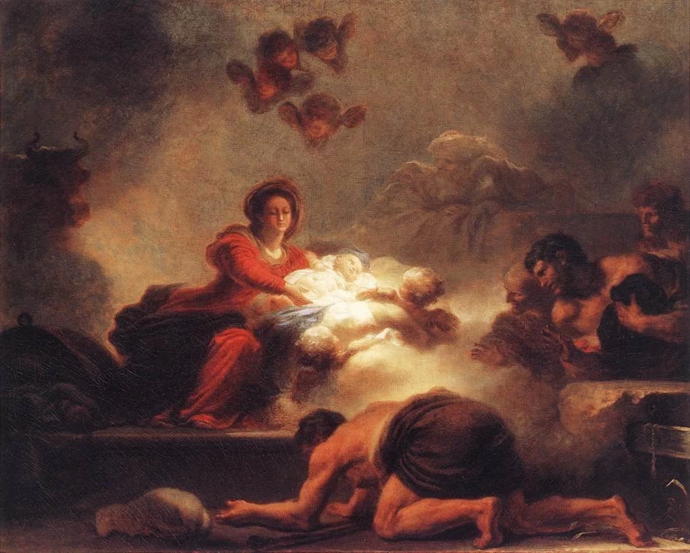 1-Jean-Honoré Fragonard-Adorazione dei pastori - Museo del Louvre, Parigi  